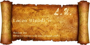Laczo Ulpián névjegykártya